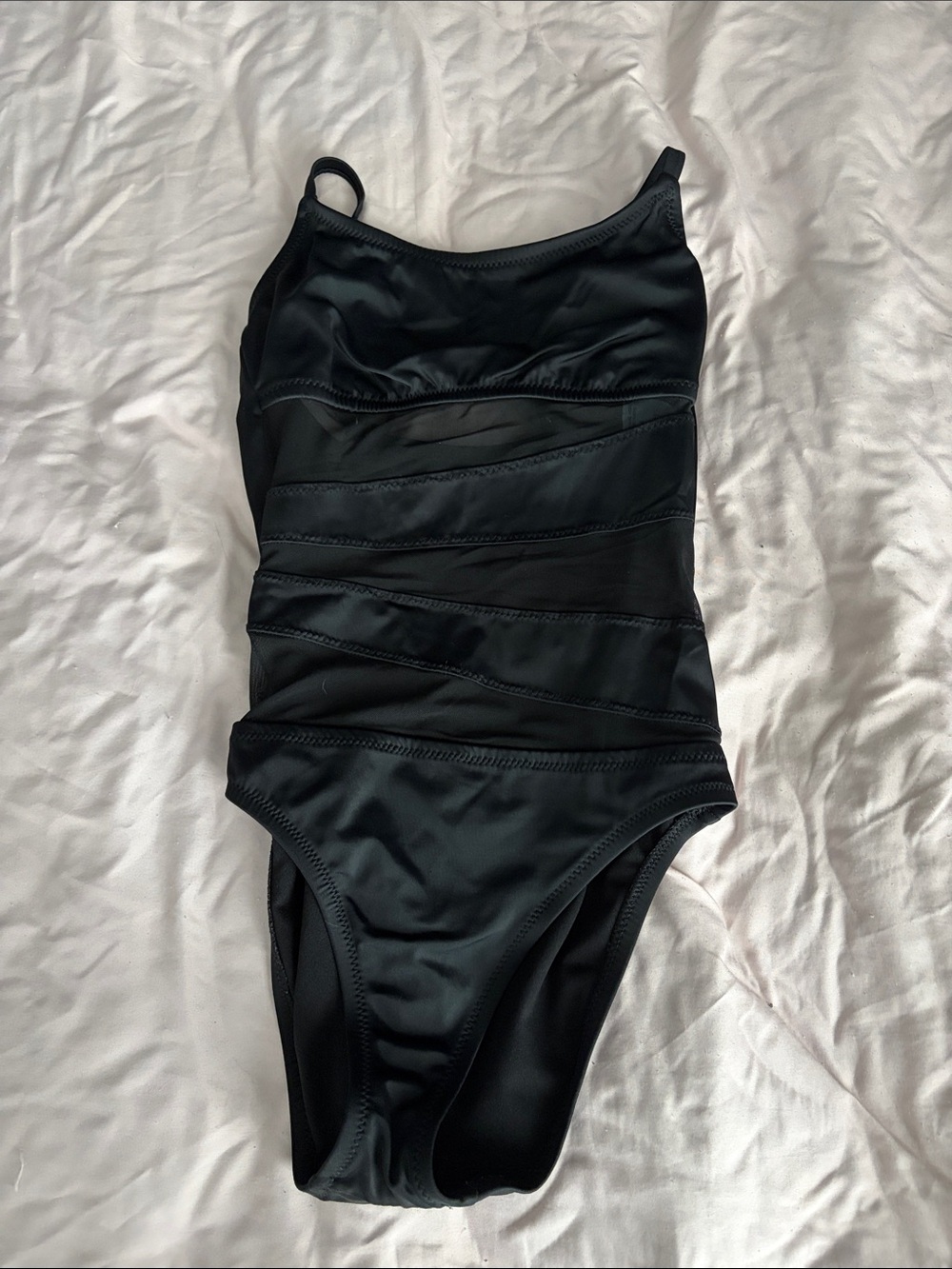 Target Black One-Piece Swimsuit with Ruched Panels